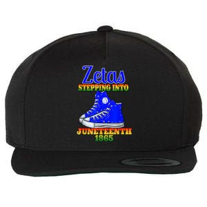 Zetas Stepping Into Juneteenth 1865 Finer Sisterhoods Line Wool Snapback Cap