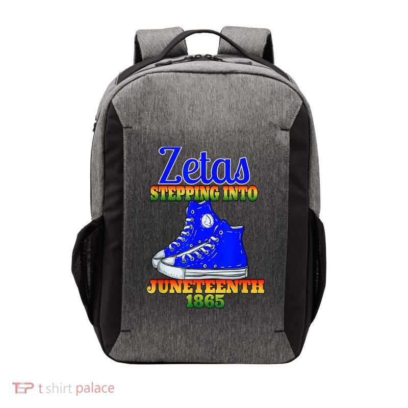 Zetas Stepping Into Juneteenth 1865 Finer Sisterhoods Line Vector Backpack