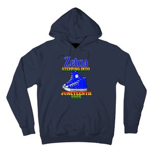 Zetas Stepping Into Juneteenth 1865 Finer Sisterhoods Line Hoodie