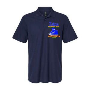 Zetas Stepping Into Juneteenth 1865 Finer Sisterhoods Line Softstyle Adult Sport Polo