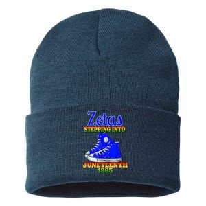 Zetas Stepping Into Juneteenth 1865 Finer Sisterhoods Line Sustainable Knit Beanie