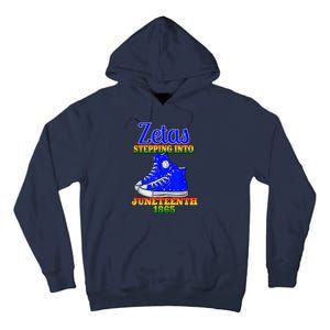 Zetas Stepping Into Juneteenth 1865 Finer Sisterhoods Line Tall Hoodie