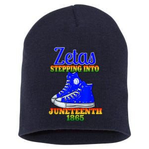 Zetas Stepping Into Juneteenth 1865 Finer Sisterhoods Line Short Acrylic Beanie