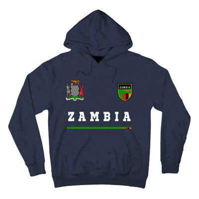 Zambia Sportsoccer Jersey Flag Football Africa Tall Hoodie