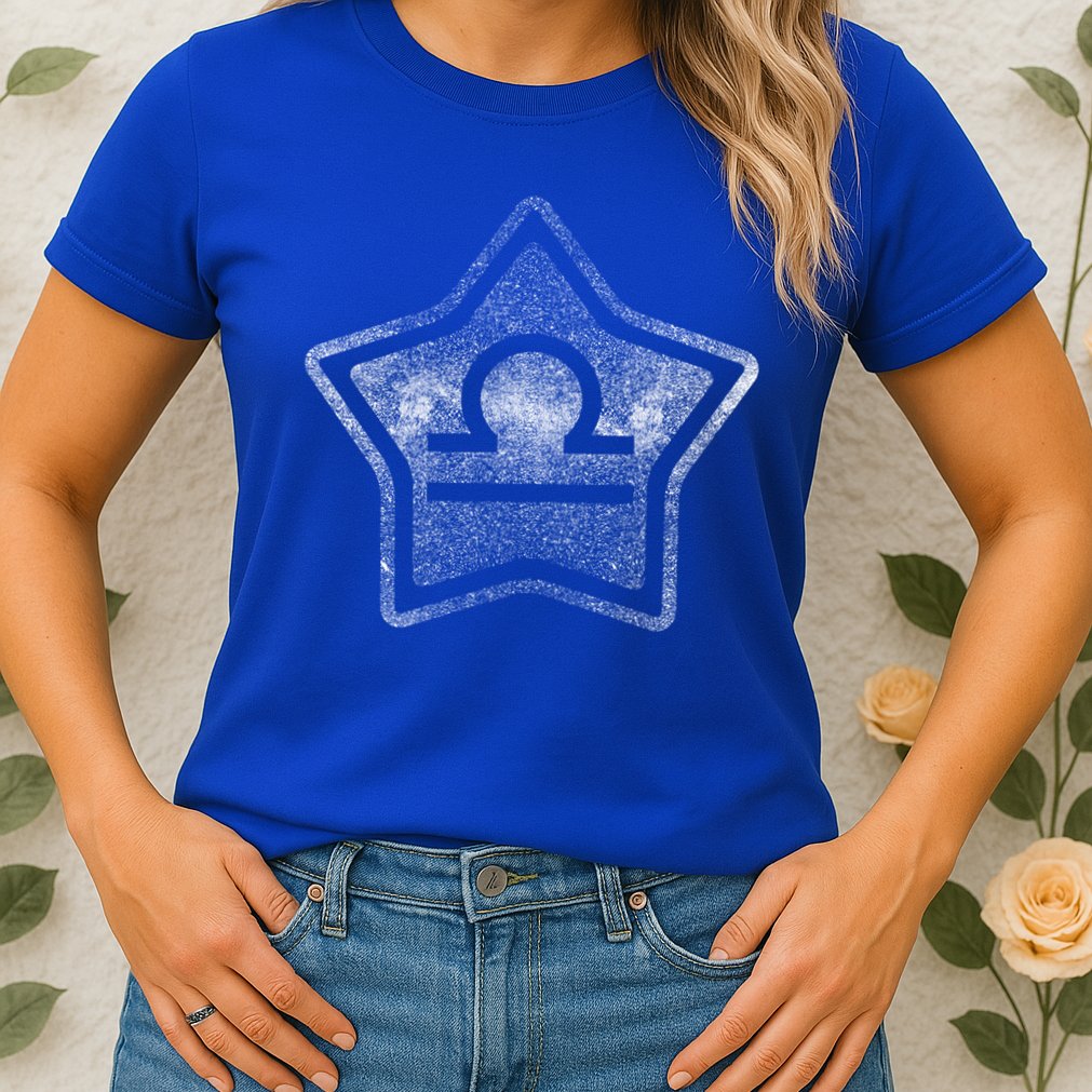 Zodiac Sign Libra Star 7 Zodiac Sign Gift Womens T-Shirt