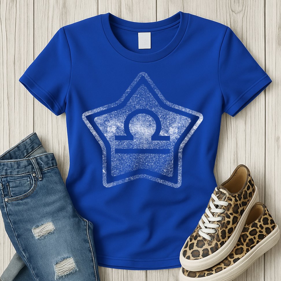 Zodiac Sign Libra Star 7 Zodiac Sign Gift Womens T-Shirt