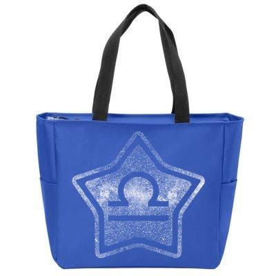 Zodiac Sign Libra Star 7 Zodiac Sign Gift Zip Tote Bag