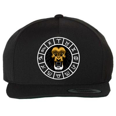 Zodiac Sign Leo Cool Gift Wool Snapback Cap