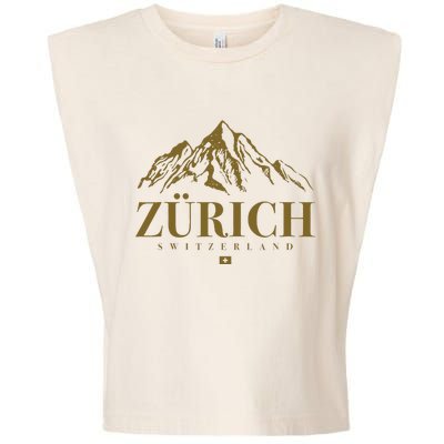 Zurich Switzerland Mountain Swiss Alps Garment-Dyed Women's Muscle Tee