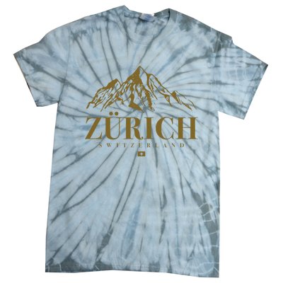 Zurich Switzerland Mountain Swiss Alps Tie-Dye T-Shirt