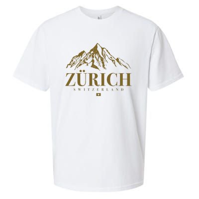 Zurich Switzerland Mountain Swiss Alps Sueded Cloud Jersey T-Shirt