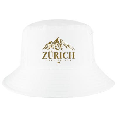 Zurich Switzerland Mountain Swiss Alps Cool Comfort Performance Bucket Hat