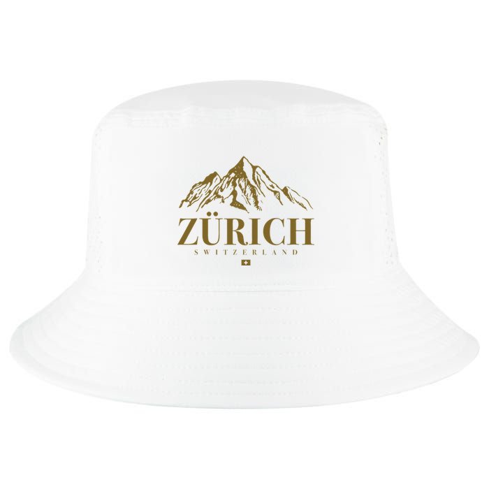 Zurich Switzerland Mountain Swiss Alps Cool Comfort Performance Bucket Hat