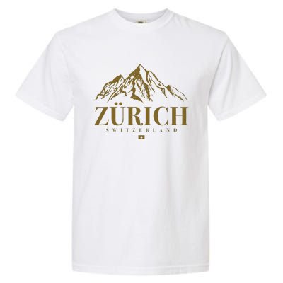 Zurich Switzerland Mountain Swiss Alps Garment-Dyed Heavyweight T-Shirt