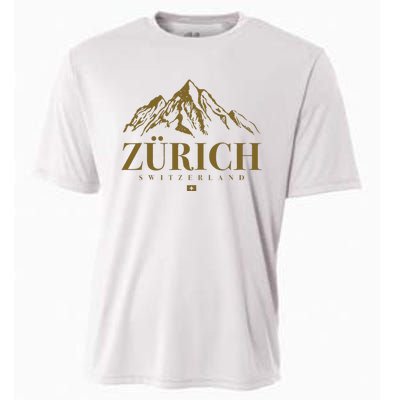 Zurich Switzerland Mountain Swiss Alps Cooling Performance Crew T-Shirt