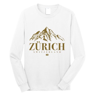Zurich Switzerland Mountain Swiss Alps Long Sleeve Shirt