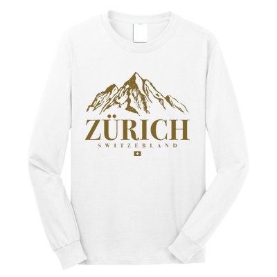 Zurich Switzerland Mountain Swiss Alps Long Sleeve Shirt