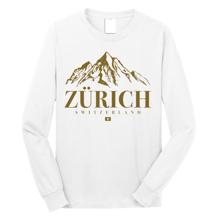 Zurich Switzerland Mountain Swiss Alps Long Sleeve Shirt