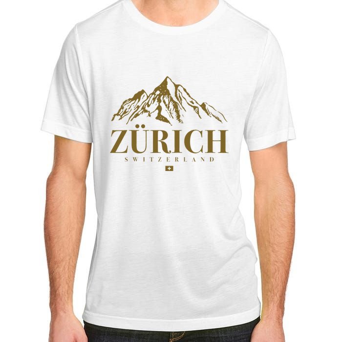 Zurich Switzerland Mountain Swiss Alps Adult ChromaSoft Performance T-Shirt