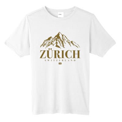 Zurich Switzerland Mountain Swiss Alps Tall Fusion ChromaSoft Performance T-Shirt