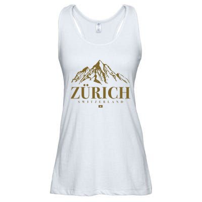 Zurich Switzerland Mountain Swiss Alps Ladies Essential Flowy Tank