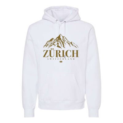 Zurich Switzerland Mountain Swiss Alps Premium Hoodie