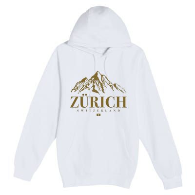 Zurich Switzerland Mountain Swiss Alps Premium Pullover Hoodie