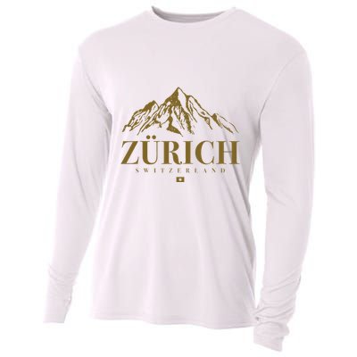 Zurich Switzerland Mountain Swiss Alps Cooling Performance Long Sleeve Crew
