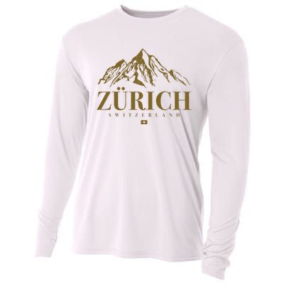 Zurich Switzerland Mountain Swiss Alps Cooling Performance Long Sleeve Crew