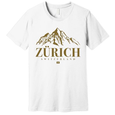 Zurich Switzerland Mountain Swiss Alps Premium T-Shirt