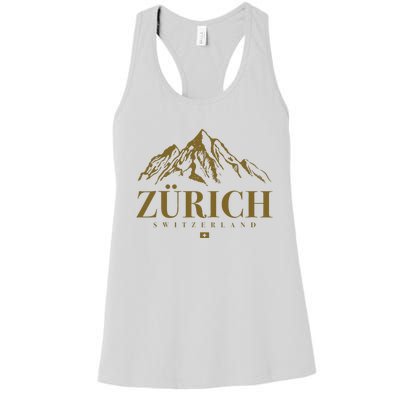 Zurich Switzerland Mountain Swiss Alps Women's Racerback Tank