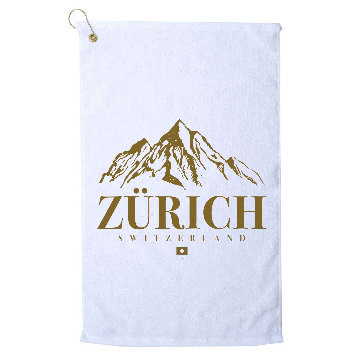 Zurich Switzerland Mountain Swiss Alps Golf Towel