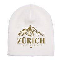 Zurich Switzerland Mountain Swiss Alps Short Acrylic Beanie
