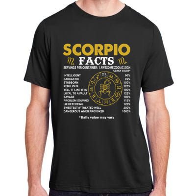 Zodiac Sign October November Scorpio Facts Gift Adult ChromaSoft Performance T-Shirt