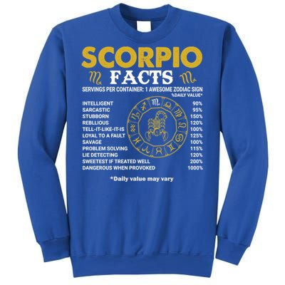 Zodiac Sign October November Scorpio Facts Gift Sweatshirt