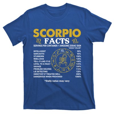 Zodiac Sign October November Scorpio Facts Gift T-Shirt