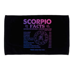 Zodiac Sign October November Scorpio Facts Gift Microfiber Hand Towel