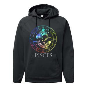 Zodiac Sign Pisces Performance Fleece Hoodie