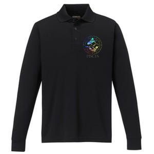 Zodiac Sign Pisces Performance Long Sleeve Polo