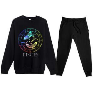 Zodiac Sign Pisces Premium Crewneck Sweatsuit Set