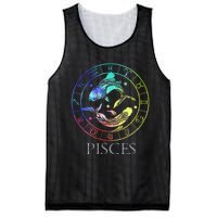 Zodiac Sign Pisces Mesh Reversible Basketball Jersey Tank