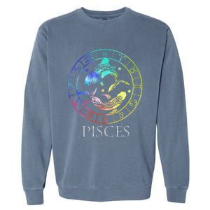 Zodiac Sign Pisces Garment-Dyed Sweatshirt