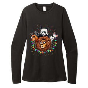 Zoo Sunglasses Party Animal Birthday Party Womens CVC Long Sleeve Shirt