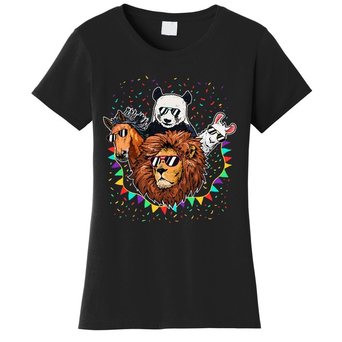 Zoo Sunglasses Party Animal Birthday Party Women's T-Shirt