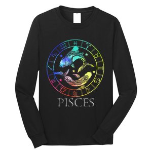 Zodiac Sign Pisces Long Sleeve Shirt