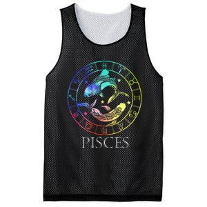 Zodiac Sign Pisces Mesh Reversible Basketball Jersey Tank