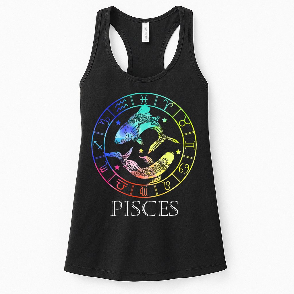 Zodiac Sign Pisces Womens Tank Top