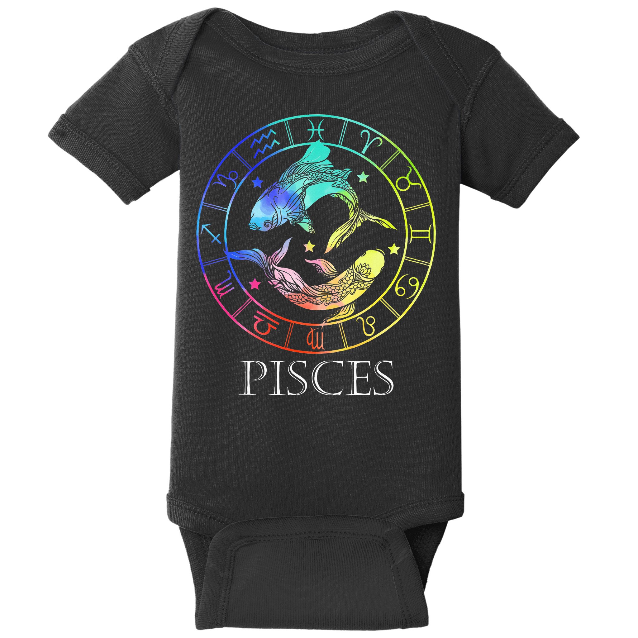 Zodiac Sign Pisces Baby Bodysuit