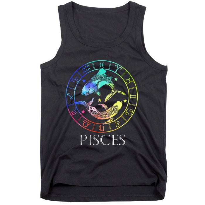 Zodiac Sign Pisces Tank Top