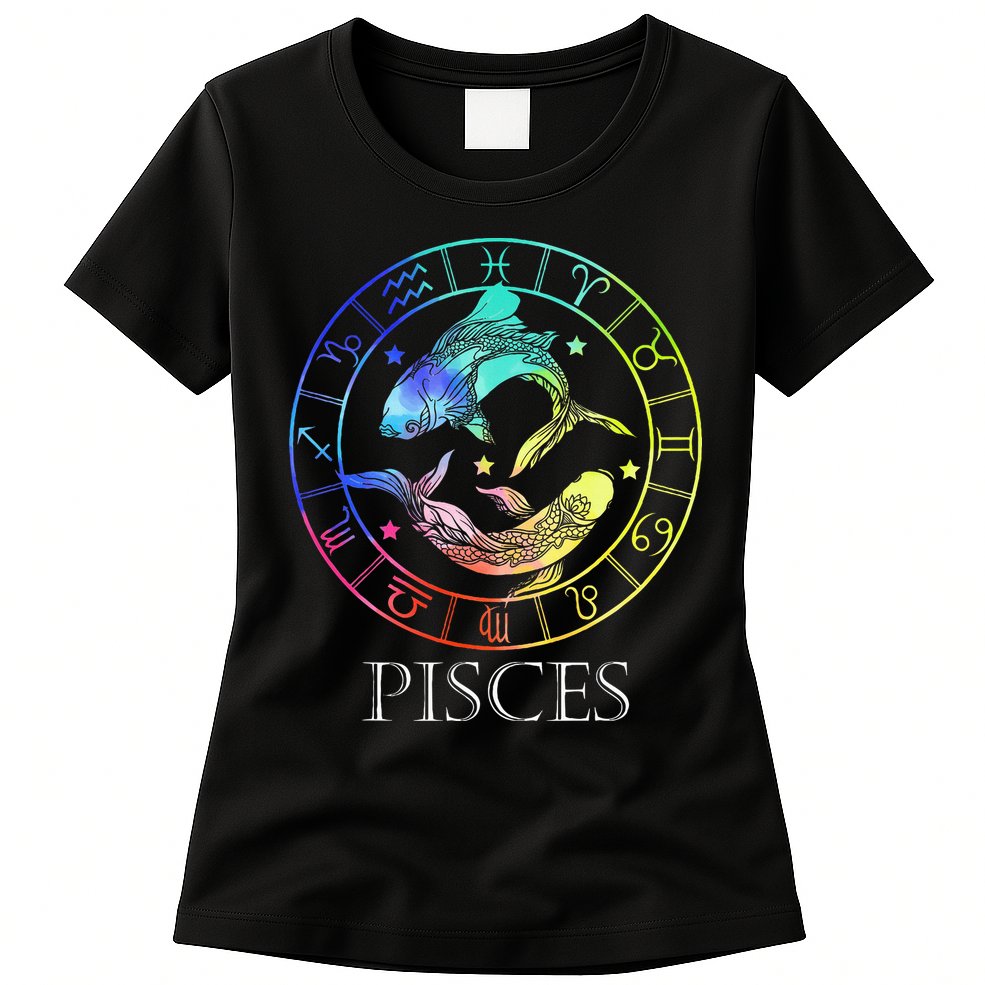 Zodiac Sign Pisces Womens T-Shirt